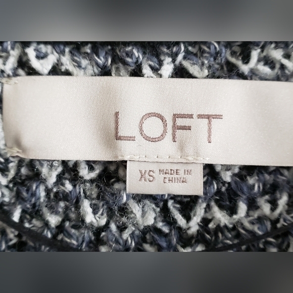 ANN TAYLOR LOFT CARDIGAN SZ XS BLACK GRAY WHITE - Picture 7 of 7